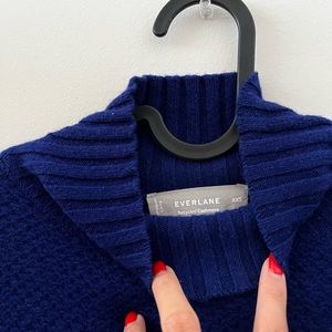 Everlane recycled cashmere cobalt blue sweater XXS